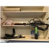 Image 1 : Misc. Items up in Top Shelf Unit - Helmuts, Lights, Cords etc.
