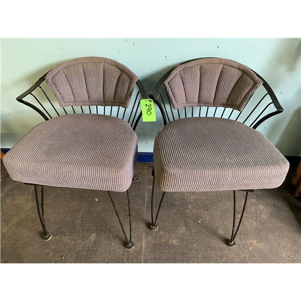 2- Metal Chairs with Cushions