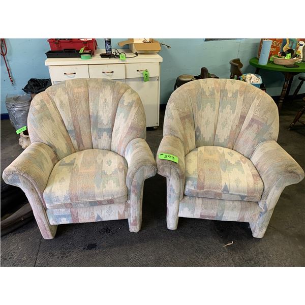 2- Fabric Arm Chairs