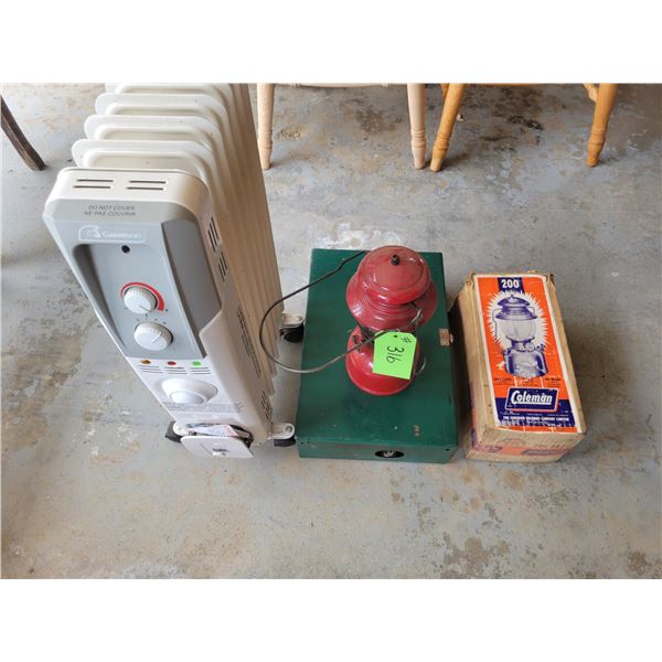 Coleman Camp Stove, Heater, Lantern