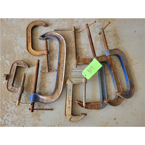 Assortment of C-Clamps (6)
