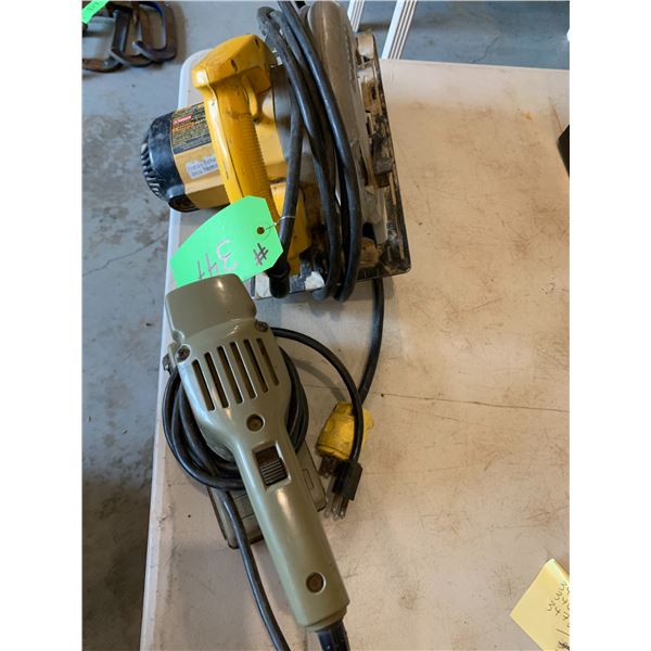 DeWalt 7 1/4in Circular Saw & B&D Finishing Sander