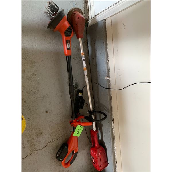 Toro 10" Cut Cordless Trimmer & Charger & B&D 18V Dirt Cultivator no Charger