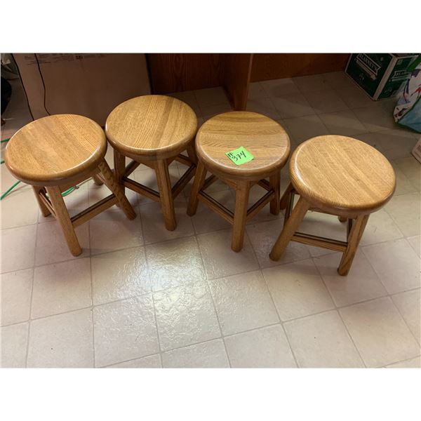 (Selling all together) 4- Small stools, 17 inches High