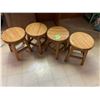 Image 1 : (Selling all together) 4- Small stools, 17 inches High