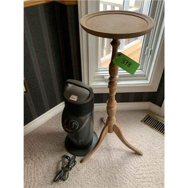 Honeywell heater & wood plant stand