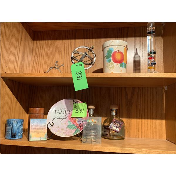 Jean mug, plate & stand, fruit vase & misc.