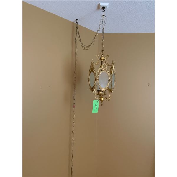 Copper chandelier, works