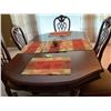 Image 3 : Dining room table, double pedestal, 4- chairs, 2- captains chairs & 2- leafs, Purchaser to bring too