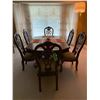 Image 9 : Dining room table, double pedestal, 4- chairs, 2- captains chairs & 2- leafs, Purchaser to bring too