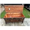 Image 2 : LANE CEDAR CHEST - ELEGANT, CHERRY FINISH WITH QUEEN ANN STYLE LEGS.