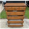 Image 2 : SOLID WOOD FIVE-DRAWER DRESSER