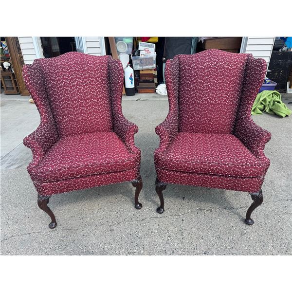 PAIR OF QUEEN ANNE CHAIRS