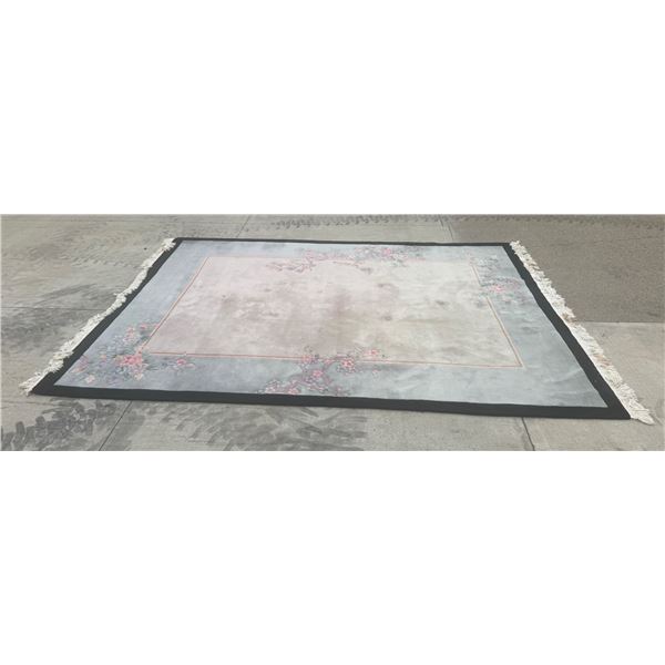 RUG 9-FT X 12-FT - 100% WOOL - HAND WOVEN