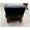 Image 4 : VINTAGE LEATHER AND WOOD CHAIR WITH STORAGE