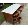 Image 8 : WOODEN DESK WITH FORMICA TOP