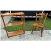 Image 1 : WOODEN SHELF AND WOODEN CHAIR