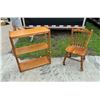 Image 2 : WOODEN SHELF AND WOODEN CHAIR