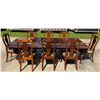 Image 1 : SOLID CHERRY DINING TABLE, 8 CHAIRS, 2 LEAVES, & PADDED COVERS - ELEGANT! PRISTINE!