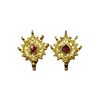 Image 1 : Ancient India, Post Gupta Period, Central Indian Region, Gold Pendant with Ruby Stone, 2.79 gms,