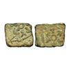 Image 1 : Saurashtra Janapada, (75-50 BC), set of 2, Uninscribed die-struck Copper Unit, 2.56 gms.