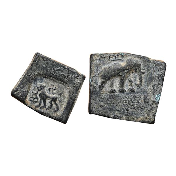 Post-Mauryan, Uninscribed die-struck Copper coin of Taxila region (185-160 BC), 11.34g.