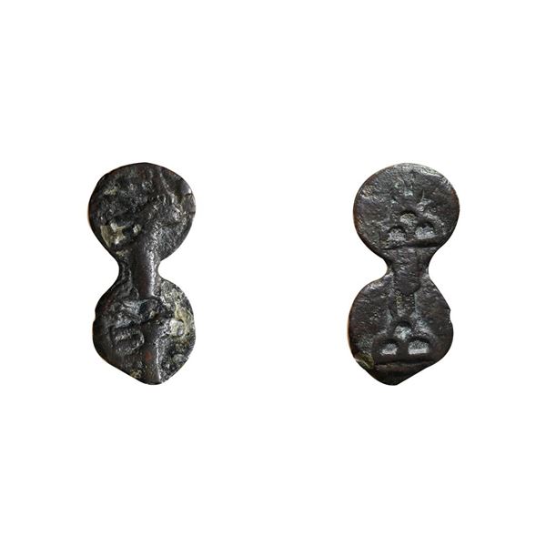 Sunga, 150BC-100CE, Cast coin attached, Copper, 2.06g.