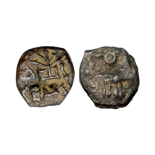 Kaushambi, Vijayamagha (215-220 AD), Copper Unit, 4.43 gms.