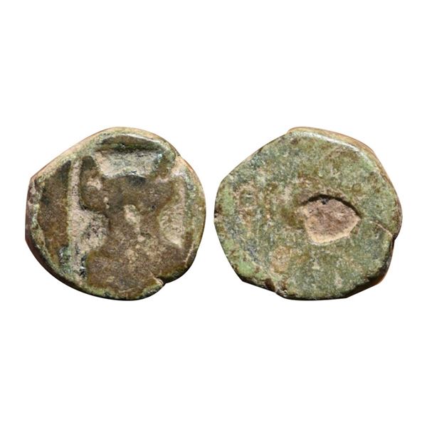 Satavahana, 100-200 CE, Paithan- Newasa region, Uninscribed type, Lead, 1.41g