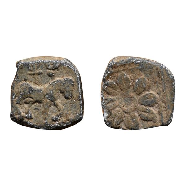 Satavahana, 100-200 CE, Paithan- Newasa region, Uninscribed type, Lead, 1.41g