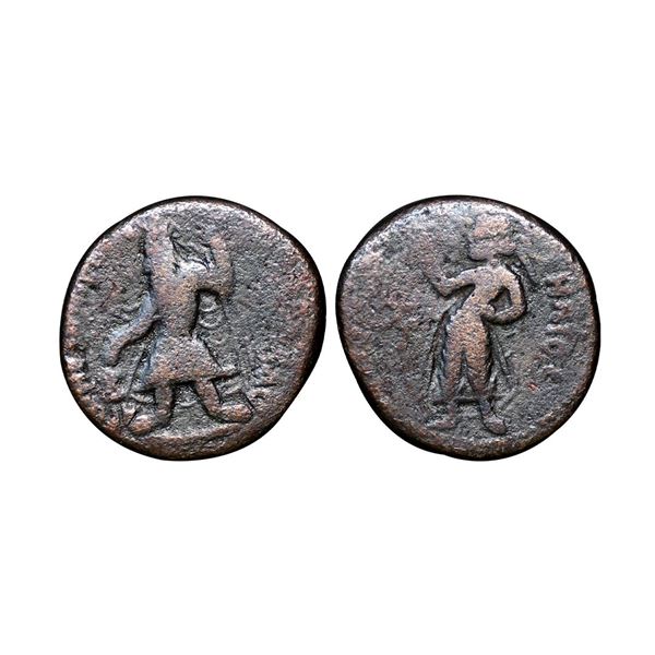 Kushans, Kanishka I (128-150 AD), Copper Tetra Drachm, 8.40 gms.