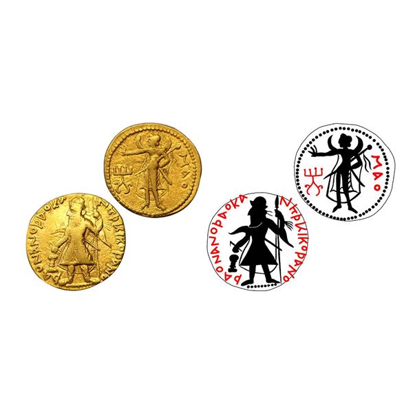 Kushans, Kanishka I (127-152 AD), 'Mao' Type, Gold Dinara, 7.85gms,