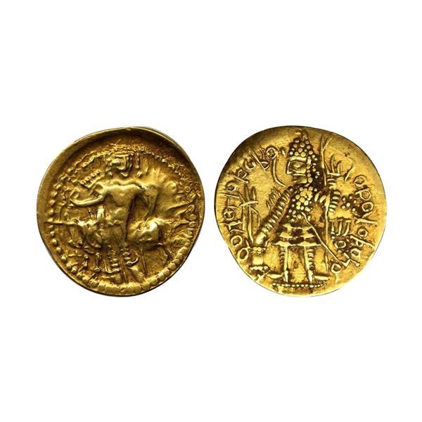 Kushans, Vasudeva I (189-225 AD), Gold Dinara, 7.85gms,