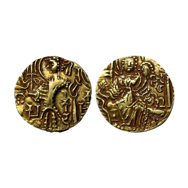 Later Kushan Rulers, Kidaras (4th Century AD), Debased Gold Dinara, 7.82 gms
