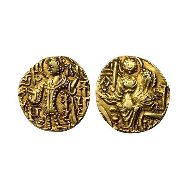 Later Kushan Rulers, Kidaras (4th Century AD), Debased Gold Dinara, 7.82 gms