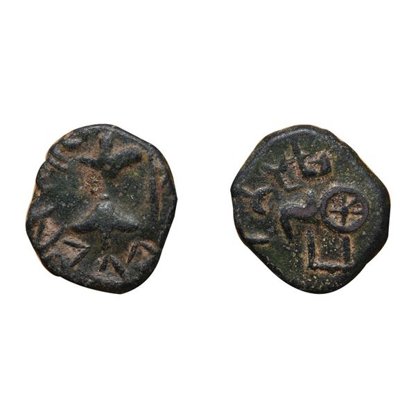 Western Kshatrapas, Kshaharata dynasty, Bhumaka, 10-33 CE, Copper, 4.92g.