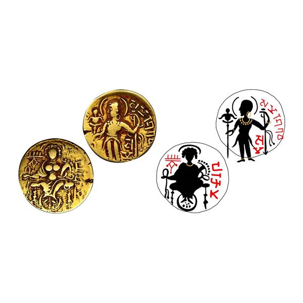 Samudragupta (335-380 AD), Javelin type, Gold Dinar,7.55gms