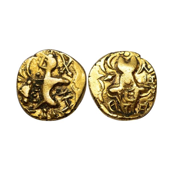 Karkota Dynasty, Kashmir, Pratapaditya (7th Century AD), Debased Gold Dinara, 7.24 gms,