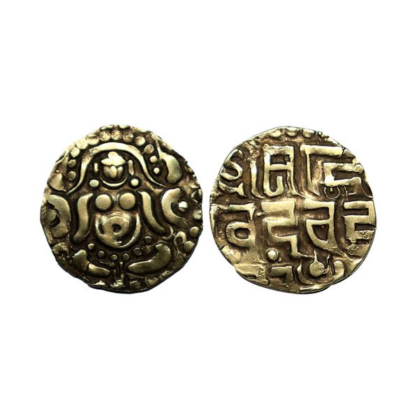 Gahadavalas of Kanauj & Kashi (Varanasi), Govinda Chandradeva (1114-1154 AD), Gold 4-1/2 Masha, 3.94