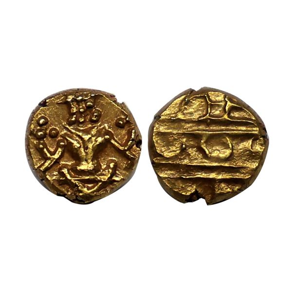 Mysore, Kanthirava Narasa Raya (c. 1638-1662 AD), Gold Fanam, 0.39Grms.