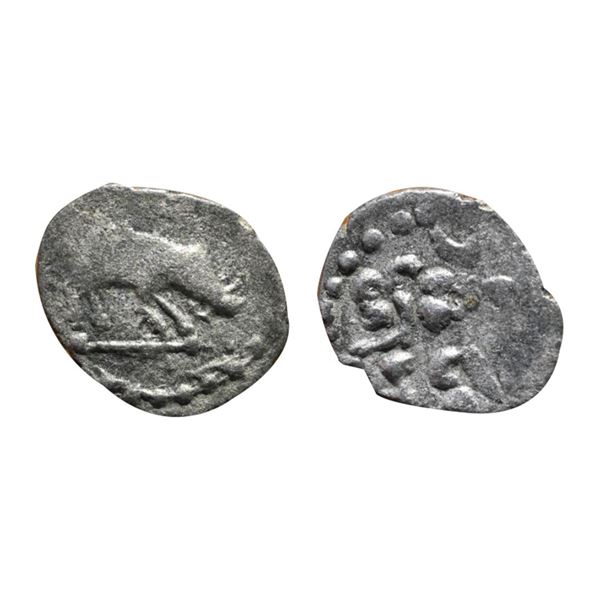Rashtrakutas, unattributed silver dramma, (700-800 AD), 0.41g.