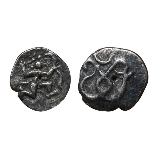 Shilaharas of Kolhapur, silver tara of Bhoja II (1175-1212 AD), 'Garuda' type, ??g.