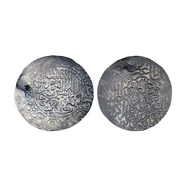 Humayun, First Reign (AH 937-947, 1530-1540 AD), Silver Shahrukhi, 4.66 gms, Agra Mint,