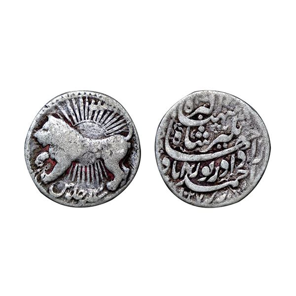 Jahangir (1605-1627 AD), silver zodiacal rupee, 'Leo' sign, Ahmadabad mint, AH 1027/RY 13, KM 150.11