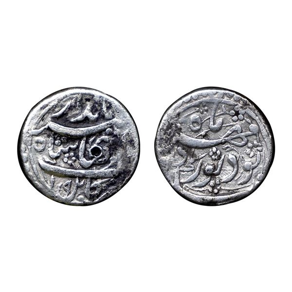 Jahangir (1605-1627 AD), silver rupee, Kabul mint, 'Noor Dah' couplet, RY 19, KM 149.12, 11.25g.