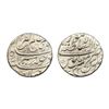 Aurangzeb (1658-1707 AD), silver rupee, Dar us-Sultanat Lahore mint, 'Badar-e-munir' couplet, AH 110