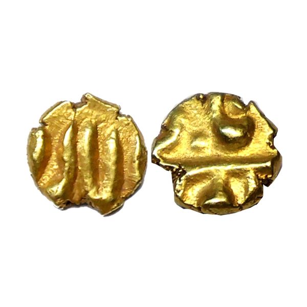 Alamgir II (AH 1167-1173, 1754-1759 AD), Gold Fanam, 00.37 gms,