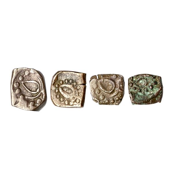 Gond Kingdom of Devagarh Branch, Anonymous Issue, Copper Paisa, 6.12 gms, 2.50 gms, 4.55 gms, 1.78 g