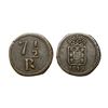 Portuguese India, D. Maria II (1834-1853), Copper 7 ½ Reis, 4.52 gms.