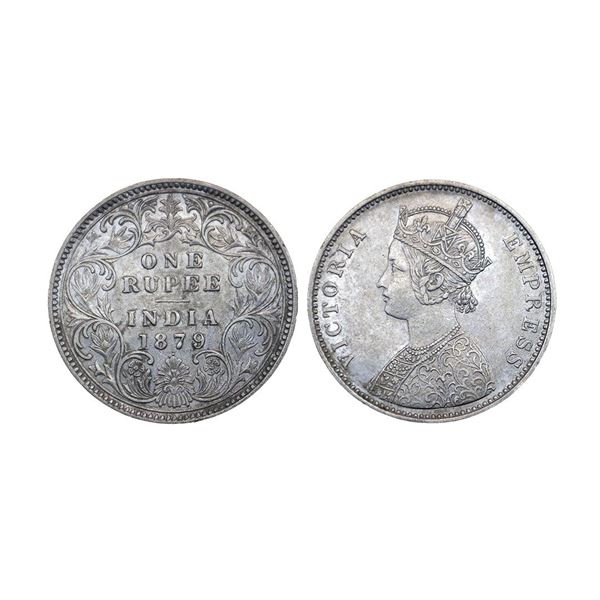 Victoria Empress, Silver Rupee, Bombay Mint, 1879, A3/I/dot, (PR 153),